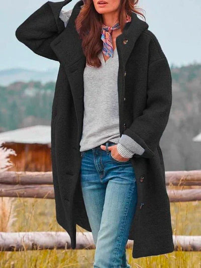 Marleen™ – Zeitlose Lange Mantel aus weicher Wollmischung