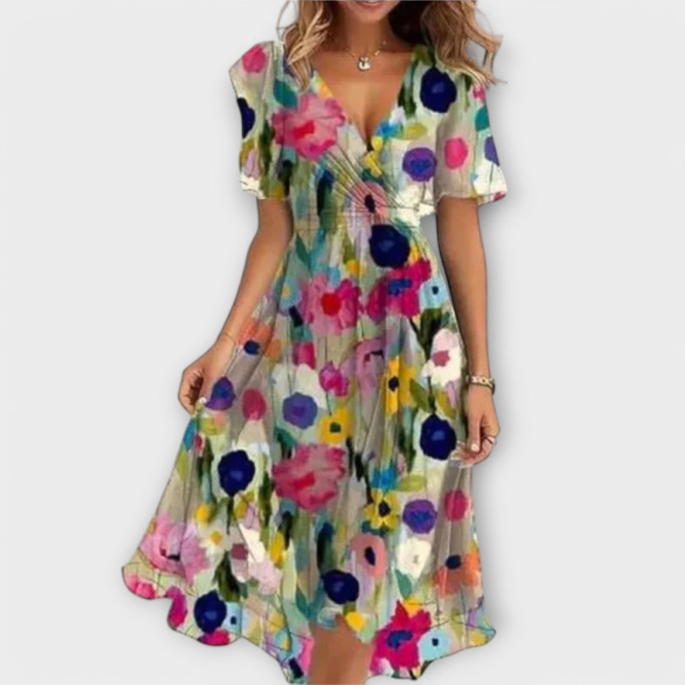Annegret - Kleid mit V-Ausschnitt für Frauen