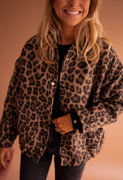 Charlene™ – Trendiger Leopardenprint Mantel mit Luxus-Aussehen