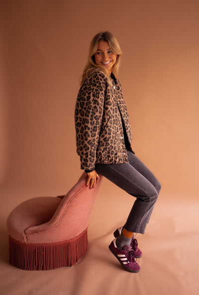 Charlene™ – Trendiger Leopardenprint Mantel mit Luxus-Aussehen