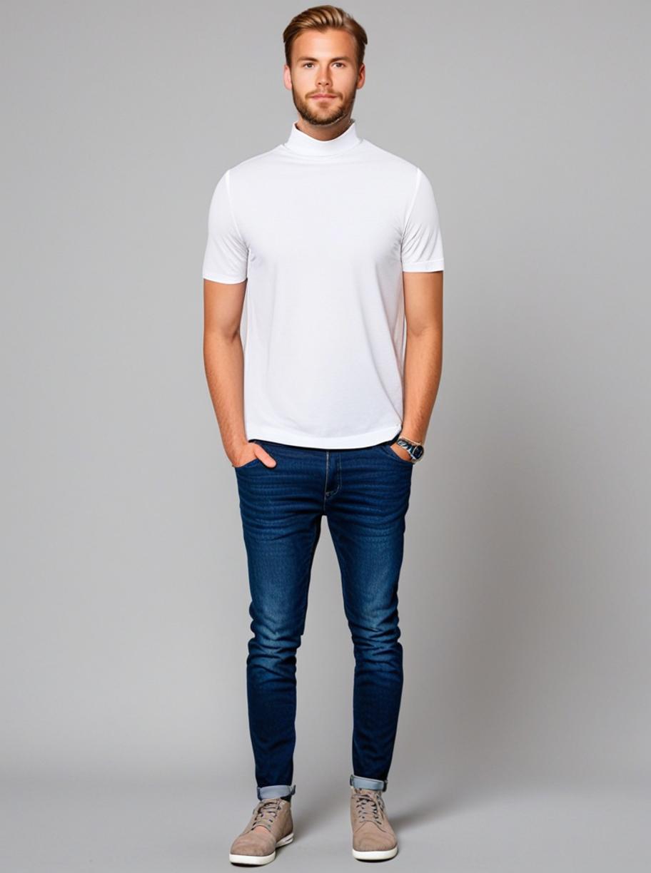 Nicolas®  Hochgeschlossenes slimfit T-shirt