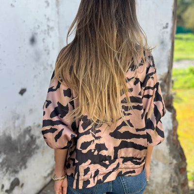 Madelon™ | Frühlingsjacke mit Reißverschluss und Zebramuster