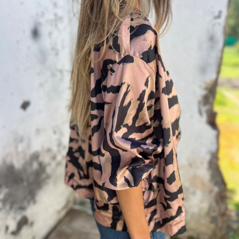Madelon™ | Frühlingsjacke mit Reißverschluss und Zebramuster