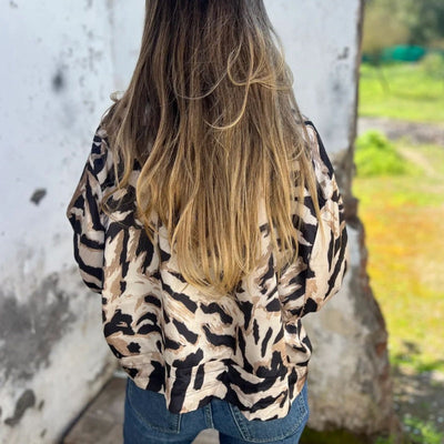 Madelon™ | Frühlingsjacke mit Reißverschluss und Zebramuster